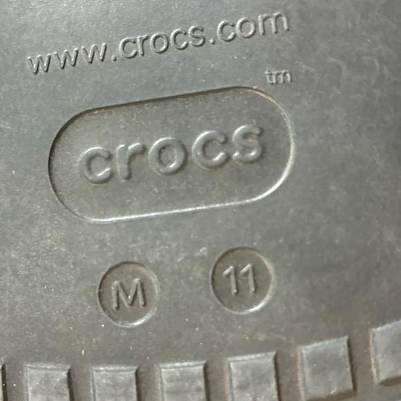 CROCS Sz 11 Classic Crush Iconic  Comfort Chunky Wedge 2 Straps Slip On Slides - Picture 7 of 13